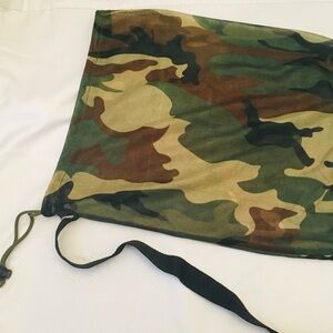 Woodland Camp Print Camo Drawstring Bag
